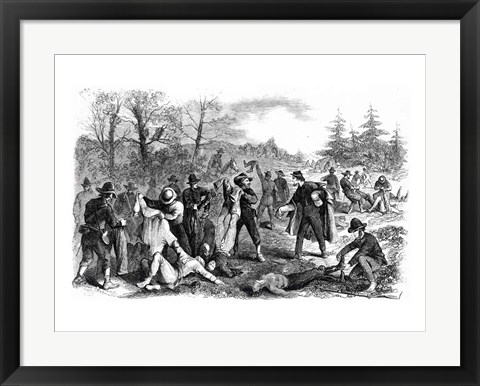 Framed Scenes in the War: Rebel Soldiers after Battle &#39;Peeling&#39; Print