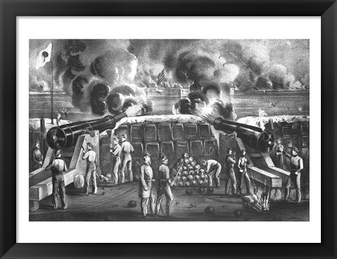 Framed Bombardment of Fort Sumter Print