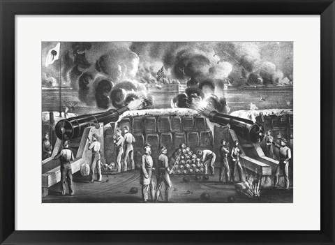 Framed Bombardment of Fort Sumter Print