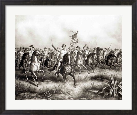 Framed Rough Riders: Colonel Theodore Roosevelt Print