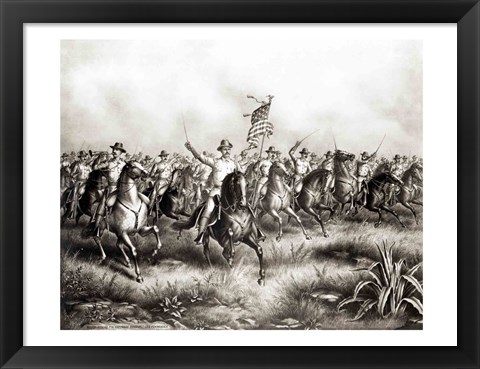 Framed Rough Riders: Colonel Theodore Roosevelt Print