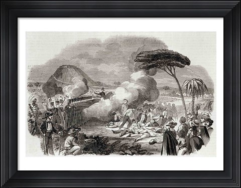 Framed Bloody Massacre of Americans at Havana Print