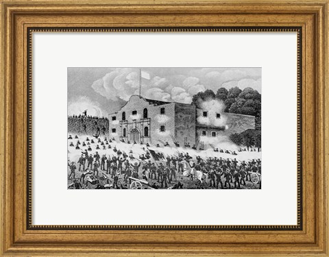 Framed Siege of the Alamo Print