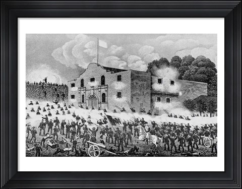 Framed Siege of the Alamo Print