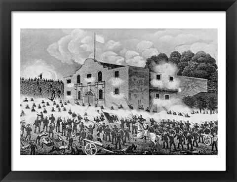 Framed Siege of the Alamo Print