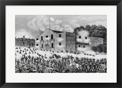 Framed Siege of the Alamo Print