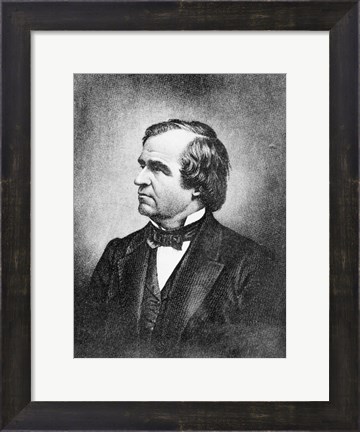 Framed Portrait of Andrew Johnson Print