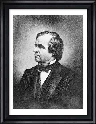 Framed Portrait of Andrew Johnson Print