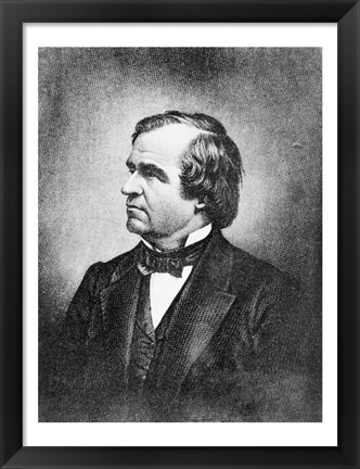 Framed Portrait of Andrew Johnson Print