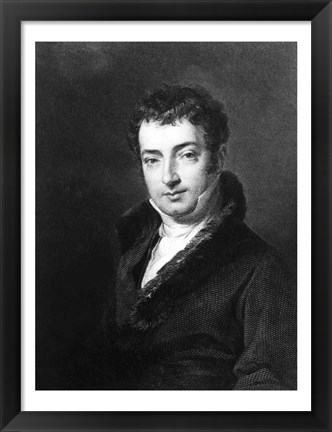 Framed Washington Irving Portrait Print