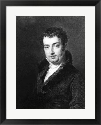 Framed Washington Irving Portrait Print