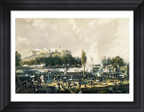 Framed Storming of Chapultepec Print