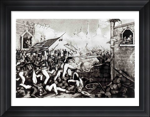 Framed Battle of Monterey: The Americans Forcing their Way to the Main Plaza Print