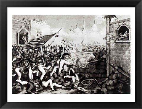 Framed Battle of Monterey: The Americans Forcing their Way to the Main Plaza Print