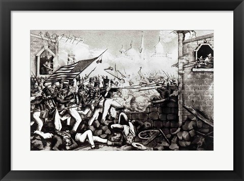 Framed Battle of Monterey: The Americans Forcing their Way to the Main Plaza Print