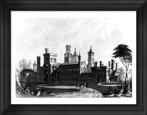 Framed Smithsonian Institution from the South West Print