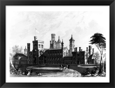 Framed Smithsonian Institution from the South West Print