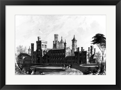 Framed Smithsonian Institution from the South West Print