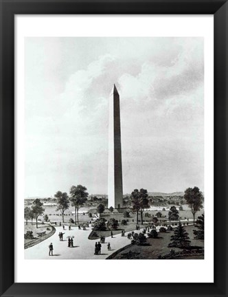 Framed Washington Monument and Surroundings, North View Print