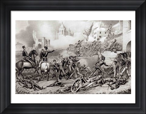 Framed Storming of Monterey Print