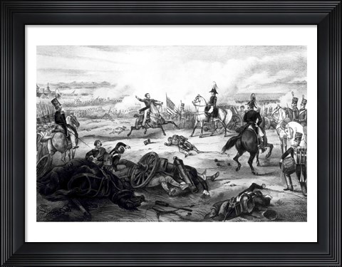 Framed Battle of Mill El Rey Print