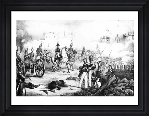 Framed Attack on the City of Mexico Print