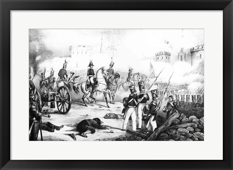 Framed Attack on the City of Mexico Print