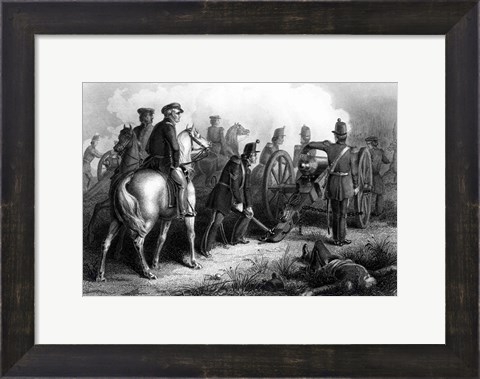 Framed General Taylor at Buena Vista Print