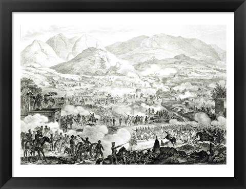 Framed Ever Memorable Battle of Buena Vista Print