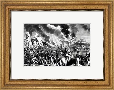 Framed Battle of Molino del Rey Print