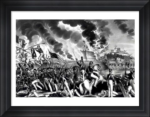 Framed Battle of Molino del Rey Print
