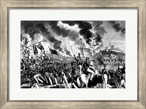 Framed Battle of Molino del Rey Print