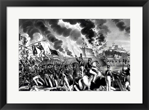 Framed Battle of Molino del Rey Print