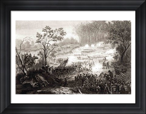 Framed Battle at Pittsburg Landing Print