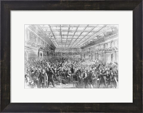 Framed Exciting Scene in the House of Representatives Print