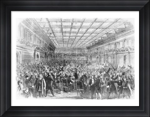 Framed Exciting Scene in the House of Representatives Print
