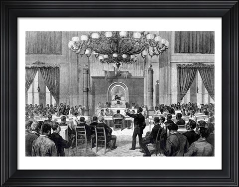 Framed Colored National Convention in Session Print