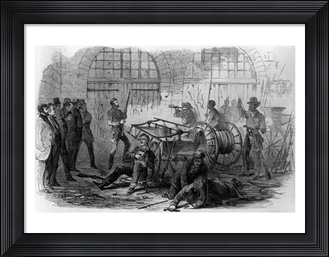 Framed Harper&#39;s Ferry Insurrection: Interior of the Engine-House Print