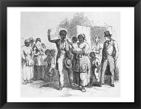 Framed Slave Father Sold Away from his Family Print