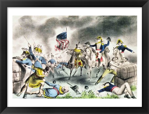 Framed Battle of New Orleans, January 8th 1814 Print