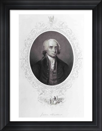 Framed James Madison Print