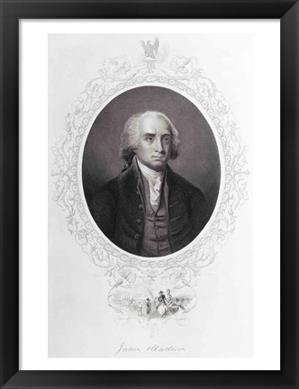 Framed James Madison Print