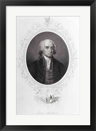 Framed James Madison Print