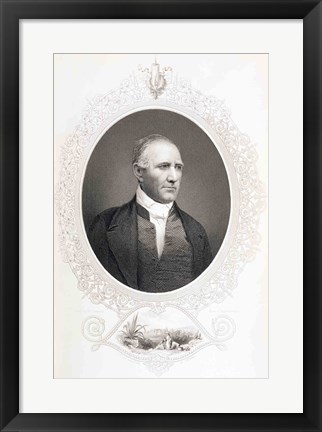 Framed General Samuel Houston Print