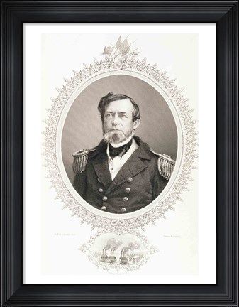Framed Commodore Andrew Hull Foote Print