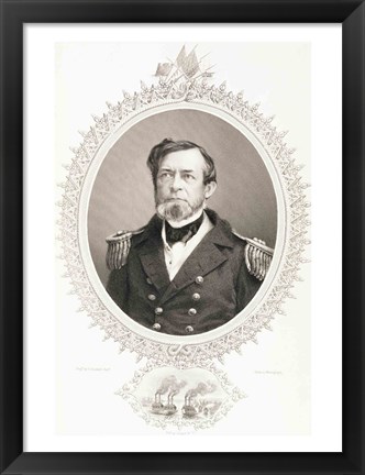 Framed Commodore Andrew Hull Foote Print