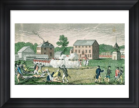 Framed Battle of Lexington Print