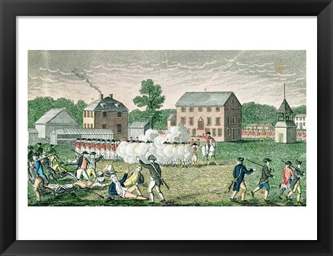 Framed Battle of Lexington Print