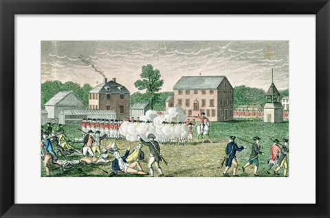 Framed Battle of Lexington Print