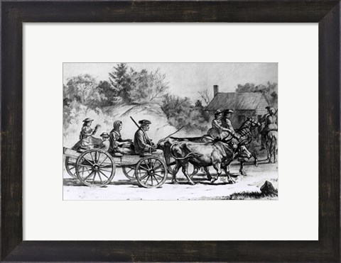 Framed Going to Meeting in 1776 Print